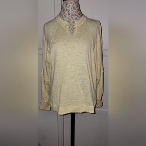 FRANCESCA'S Kristen Notch Neck Long Sleeve Top